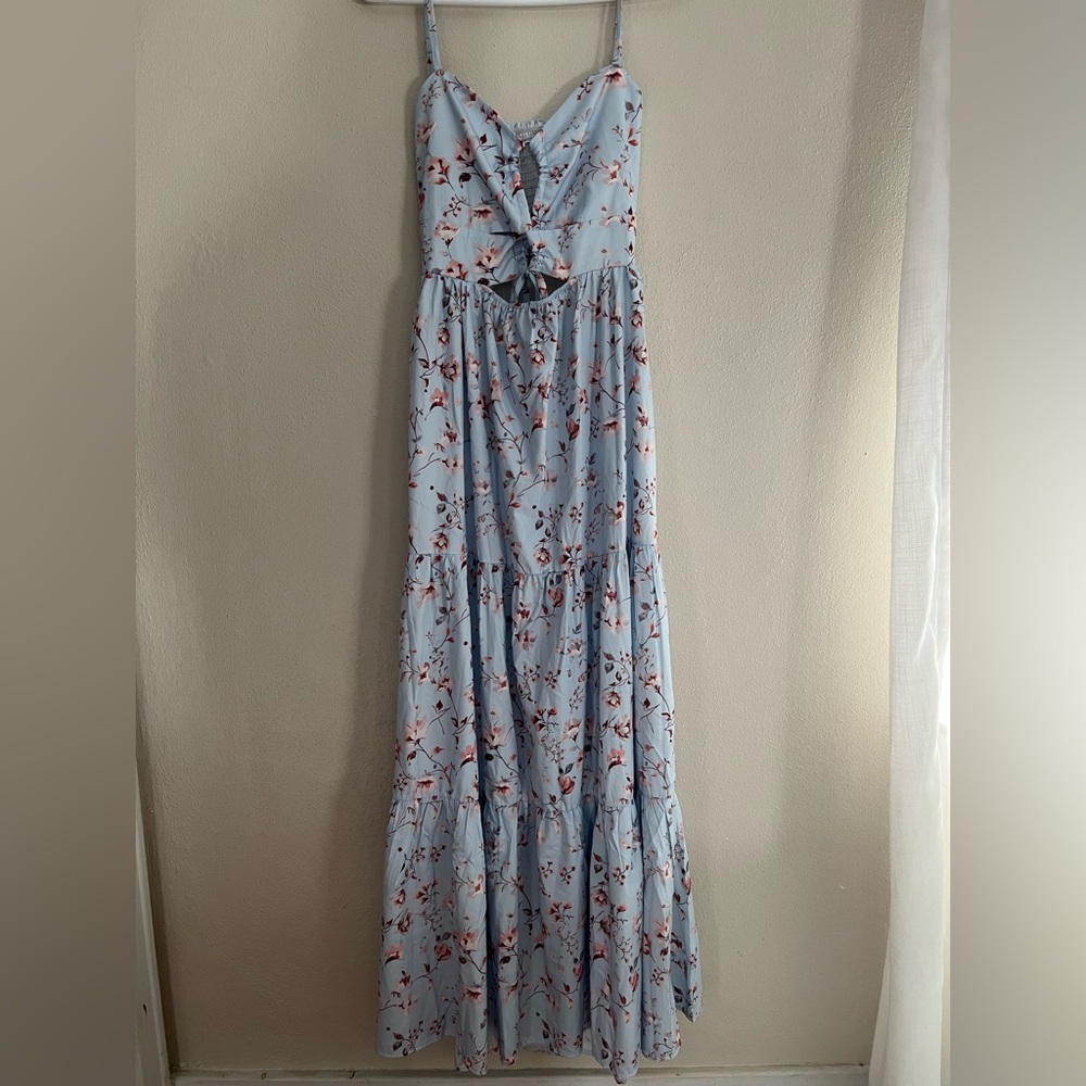 Floral Blue Maxi Dress